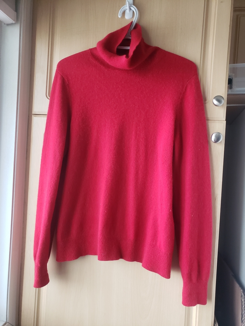 Lands' End 100% Cashmere Red Turtleneck Sweater 6/8